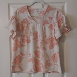 Floral V-Neck Blouse